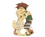  brown_hair chip202 closed_eyes digimon digimon_adventure eyes_closed gloves goggles happy hug lowres short_hair smile yagami_taichi 