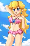   blush long_hair princess_peach swimsuit tagme  