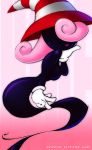   blush breasts dark_skin ghost gloves hat long_hair nintendo paper_mario paper_mario:_the_thousand-year_door pink_hair super_mario_bros. vivian witch_hat  