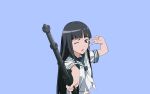  black_hair blue himegami_aisa to_aru_majutsu_no_index v vector wink 