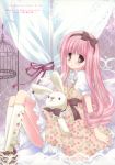  blush dress frills lace lolita_fashion long_hair nostalgic_barbie okazaki_anko pink_eyes pink_hair ribbon sweet_lolita 