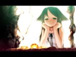  blush green_eyes long_hair saya saya_no_uta smile tsuji_santa wallpaper 