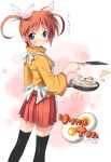  apron blush cooking food kantoku mahou_shoujo_lyrical_nanoha short_hair skirt takamachi_nanoha thigh_highs thighhighs twintails zettai_ryouiki 