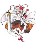  absurdres animal_ears detached_sleeves downagi hat highres inubashiri_momiji red_eyes shield short_hair solo sword tail tokin_hat touhou transparent_background weapon white_hair wolf_ears wolf_tail 