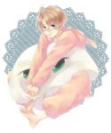  1boy :t ahoge america_(hetalia) axis_powers_hetalia blonde_hair blue_eyes food glasses green_eyes male mochi short_hair united_kingdom_(hetalia) wagashi yousan 