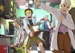  4boys abra abra_(cameo) ambipom ambipom_(cameo) bastiodon bastiodon_(cameo) beard book bookshelf brown_eyes brown_hair chair computer dr._odamaki facial_hair glasses grey_hair labcoat lamp magikarp_(cameo) magneton magneton_(cameo) magyo male missingno. multiple_boys mustache nanakamado_(pokemon) objectification odamaki_(pokemon) ookido_yukinari open_mouth pen pokemon pokemon_(creature) pokemon_(game) pokemon_bw pokemon_gsc pokemon_rgby pokemon_rse poochyena poochyena_(cameo) porygon porygon_(cameo) rotom_(cameo) shorts sitting themed_object translation_request unown unown_(cameo) utsugi_(pokemon) vest visor_cap weepinbell weepinbell_(cameo) weezing weezing_(cameo) 