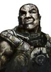  armor augustus_cole dark_skin gears_of_war huke smile white_background 