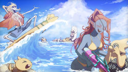  &gt;_&lt; 2023 2d 2others 3boys 3girls absurdres alphys ambiguous_gender animal animal_ears annoying_dog anthro asgore_dreemurr beach beard bikini bikini_bottom bikini_skirt bikini_top black_eyepatch black_hair black_one-piece_swimsuit black_swimsuit blonde_hair blue_shorts blue_skin blue_sky breasts brothers brown_hair buck_teeth child closed_eyes clouds clouds collared_shirt colored_sclera colored_skin day digital_media dog droopy_ears ear_fins everyone eyepatch facial_hair female fins fish fish_girl floating_hair floppy_ears flower flowey_(undertale) forut_dondon frisk_(undertale) furry furry_female furry_male glasses goat goat_boy goat_ears goat_girl goat_horns head_fins height_difference high_ponytail highres holding holding_water_gun horns human humanoid innertube legs_apart lizard lizard_girl lizard_tail long_hair looking_at_another male mammal monster monster_boy monster_girl monster_kid_(undertale) multiple_boys multiple_girls multiple_others ocean one-piece_swimsuit one_eye_closed one_eye_covered open_clothes open_mouth open_shirt outdoors papyrus_(undertale) partially_submerged plant polka_dot polka_dot_swimsuit ponytail purple_bikini purple_swimsuit red_hair red_shirt reptile reptile_girl reptile_tail ribs sans_(undertale) scalie sharp_teeth shirt short_hair shorts siblings skeleton sky sleeping slit_pupils smile sunglasses surfboard surfing swim_ring swimsuit swimsuit_skirt teeth tongue tongue_out toriel undead undertale undyne utdr_(toby_fox) water water_gun waves white_dog white_horns wig yellow_bikini yellow_flower yellow_sclera yellow_skin yellow_swimsuit yellow_teeth zzz 