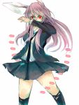  animal_ears bunny_ears frea long_hair necktie pink_hair red_eyes reisen_udongein_inaba skirt solo touhou 