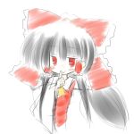  ascot black_hair blush bow detached_sleeves finger_to_lips finger_to_mouth hair_bow hair_tubes hakurei_reimu hino_kuu japanese_clothes long_hair miko red_eyes simple_background smile solo touhou very_long_hair white_background 