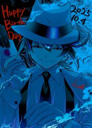 1boy evil_smile happy_birthday mafia mairimashita!_iruma-kun mairimashita!_iruma-kun_mafia_au short_hair smile suzuki_iruma