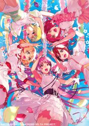  5girls artist_request dress freyja_wion idol kaname_buccaneer macross macross_delta makina_nakajima mikumo_guynemer multiple_girls non-web_source reina_prowler walkure_(macross_delta) white_dress 