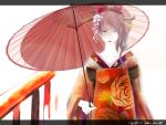 copyright_request hair_ornament highres japanese_clothes poker-face-008 umbrella 