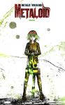  artist_name chainsaw character_name dated goggles goggles_on_head green_eyes green_hair gumi holding kei-suwabe solo title_drop vocaloid 