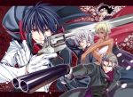  clockwork_(manga) derringer dual_wielding gloves gun handgun hijikata_toshizou_(clockwork) isadora_(clockwork) katsu_cloak katsu_koroku letterboxed official_art okita_souji_(clockwork) revolver sakamoto_ryouma_(clockwork) shotgun takano_saku takanosaq weapon 