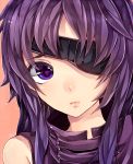  close-up eyepatch long_hair mirai_nikki purple_eyes purple_hair solo uryuu_minene violet_eyes wakatsuki_you 