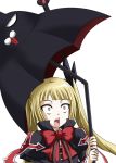  blonde_hair constricted_pupils kuon_makoto nago open_mouth rachel_alucard red_eyes 