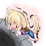  1girl animal_ears cat_ears cat_tail chibi hoshizuki_(seigetsu) mizuhashi_parsee open_mouth puru-see solid_oval_eyes solo tail touhou trembling well 