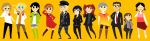  5girls 6+boys :d :o adachi_tooru adachi_tooru_(cosplay) alternate_costume amagi_yukiko amagi_yukiko_(cosplay) androgynous badge belt black_eyes black_hair blonde_hair blue_eyes blue_hair blush boots brown_eyes brown_hair button_badge cabbie_hat chibi closed_eyes cosplay costume_switch crossdressinging dippy18 doujima_nanako doujima_nanako_(cosplay) doujima_ryoutarou doujima_ryoutarou_(cosplay) dress eyes_closed facial_hair flower footwear grey_eyes hairband hairy_legs hanamura_yousuke hanamura_yousuke_(cosplay) hand_on_hip hat headphones headphones_around_neck highres hips jacket jewelry kujikawa_rise kujikawa_rise_(cosplay) kuma_(persona_4) kuma_(persona_4)_(cosplay) long_hair messy_hair multiple_boys multiple_girls narukami_yuu narukmi_yuu_(cosplay) necklace necktie open_mouth pants persona persona_4 red_hair redhead reverse_trap ribbon rose satonaka_chie satonaka_chie_(cosplay) shirogane_naoto shirogane_naoto(cosplay) shoes short_hair skirt smile socks sparkle standing straight_hair striped striped_pants tank_top tatsumi_kanji tatsumi_kanji_(cosplay) thigh-highs thighhighs tomboy track_jacket trap twintails wavy_hair 