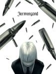  bullet cartridge jormungand koko_hekmatyar necktie plus-kitsch shell_casing solo white_hair 