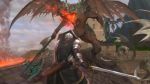  axe battle belfry_gargoyle dark_souls fire full_armor helmet highres knight knight_of_astora_oscar mutsuki_(moonknives) polearm shield sword weapon 