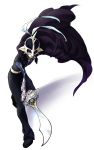  black_hair cape coat highres judas male masami05071541 mask pants purple_eyes serious shoes solo sword tales_of_(series) tales_of_destiny_2 violet_eyes weapon white_background 