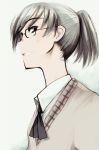  amagami bespectacled black_eyes black_hair glasses mike156 ponytail school_uniform short_hair smile solo tsukahara_hibiki 