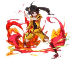  araragi_karen bakemonogatari black_hair monogatari_(series) nisemonogatari shirofox white 