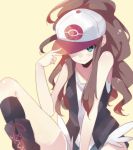  blue_eyes brown_hair hat long_hair mishima_kurone pokemon pokemon_(game) pokemon_bw solo touko_(pokemon) 