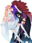  coat dual_persona high_heels macross macross_frontier orange_hair purple_hair scarf segami sheryl_nome shoes thigh-highs thigh_boots thighhighs 