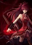  bad_anatomy chain chains die_(artist) long_hair mahou_shoujo_madoka_magica red_eyes red_hair redhead sakura_kyouko smile solo weapon 