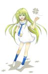  acelolo ascot dress enkidu_(fate/strange_fake) fate/strange_fake fate_(series) green_eyes green_hair long_hair sensha_otoko solo 