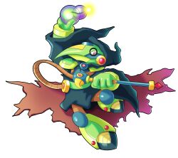  1boy absurdres armor armored_boots black_robe boots cane commentary commission english_commentary full_armor gloves green_armor green_gloves green_helmet helmet highres holding holding_cane holding_weapon hood knight mask mega_man_(series) mega_man_x_(series) parody plague_doctor plague_doctor_mask plague_knight redesign robe shoulder_armor shovel_knight simple_background solo style_parody ultimatemaverickx vambraces weapon white_background wide_sleeves 