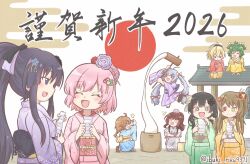  +_+ 6+girls :d =_= ^^^ ^_^ ahoge alternate_hairstyle ando_tazusa animal antenna_hair assault_lily back_bow bell black_bow black_hair blank_eyes blonde_hair blue_bow blue_eyes blue_flower blue_kimono bow braid braided_ponytail brown_hair bucket bun_with_braided_base camera cat closed_eyes closed_mouth commentary_request egasumi fang floral_print flower flower_knot futagawa_fumi green_eyes green_hair green_kimono grey_hair grey_kimono hair_bow hair_bun hair_flower hair_ornament hair_ribbon hands_on_own_knees hands_up heterochromia high_ponytail highres hitotsuyanagi_riri holding holding_camera holding_mallet holding_omikuji ibuki_riku invisible_chair japanese_clothes kaede_johan_nouvel kimono kine kuo_shenlin long_hair long_sleeves looking_at_animal looking_at_another looking_at_object looking_down mallet miriam_hildegard_von_gropius mochitsuki multiple_girls new_year obi obijime omikuji on_one_knee on_roof one_side_up open_mouth orange_kimono petting pink_hair pink_kimono ponytail print_kimono profile purple_flower purple_kimono red_eyes red_flower red_kimono ribbon sandals sash shirai_yuyu shoe_soles short_hair sidelocks single_braid single_side_bun sitting sitting_on_roof smile squatting standing tabi taking_picture tasuki twitter_username two_side_up v-shaped_eyebrows very_long_hair violet_eyes wang_yujia white_background white_bow wide_sleeves yellow_bow yellow_eyes yellow_kimono yellow_ribbon yoshimura_thi_mai zouri 