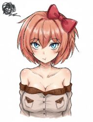  angry blue_eyes breasts commentary doki_doki_literature_club english_commentary fill_feels sayori_(doki_doki_literature_club) 