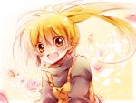  amamiya_kabosu blonde_hair flower long_hair petals pokemon pokemon_special ponytail smile yellow_(pokemon) yellow_eyes 