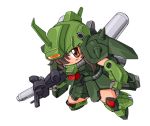  brown_eyes gundam gundam_zz maro-n mecha_musume zaku_iii_custom 