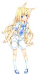  blue_eyes ichijou_hitoshi long_hair original rokka-chan_(ichijou_hitoshi) sailor shorts simple_background very_long_hair 
