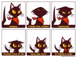  angry black_cat bowtie bust cat cat_(ghost_trick) closed_eyes dirty english expressionless expressions finished ghost_trick looking_away neckerchief no_humans no_mouth portrait raethes scarf solo spoilers sulking tail tail_raised watermark web_address whiskers white_background yellow_eyes 