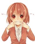  kushieda_minori mouth_pull red_eyes red_hair redhead school_uniform short_hair teeth toradora! wakamiya_yasuki 