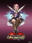  alisa_boskonovich alisa_boskonovitch android asymmetrical_clothes breasts gloves hair hands_on_own_face junny mechanical_wings multicolored multicolored_hair namco official_art pink_hair short_hair solo tekken tekken_tag_tournament_2 thigh-highs thighhighs two-tone_hair white_gloves wings 
