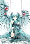  detached_sleeves hair_ribbon hatsune_miku highres long_hair moonsorrow ribbon solo thigh-highs thighhighs twintails vocaloid wings zettai_ryouiki 