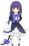  blue_hair bow chibi dress frederica_bernkastel purple_hair tail umineko_no_naku_koro_ni 