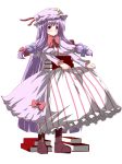  blush book hat highres long_hair patchouli_knowledge purple_eyes remilia_scarlet ribbon serano solo touhou transparent_background very_long_hair violet_eyes 