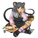 basket grey_hair highres jewelry long_tail mouse mouse_ears mouse_tail nazrin pendant red_eyes short_hair solo tail touhou