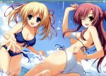 2girls bikini ocean swimsuit tagme water wet 
