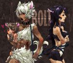  animal_ears artist_request bolt_(character) bolt_(film) breasts cat_tail collar disney dog_tail heart leash mittens_(bolt) navel open_mouth personification rhino_(bolt) tail tattoo 