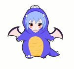  animated animated_gif blue_hair blush costume crossover gif hamster_dance lowres red_eyes remilia_scarlet rex_(super_mario) rex_k super_mario_bros. super_mario_world touhou wings 