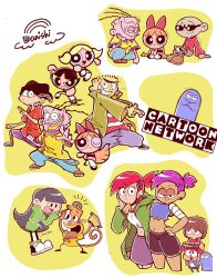  6+boys 6+girls bald black_hair black_pantyhose black_shoes blonde_hair blooregard_q_kazoo blossom_(ppg) blue_dress blue_shoes blue_tank_top brown_hair bubbles_(ppg) buttercup_(ppg) camp_lazlo cartoon_network codename:_kids_next_door crossed_arms danishi dress ed_(ed_edd_n_eddy) ed_edd_n_eddy edd_(ed_edd_n_eddy) eddy_(ed_edd_n_eddy) enid_(ok_k.o.!) foster's_home_for_imaginary_friends frankie_foster green_dress green_sweater grin headband highres k.o._(ok_k.o.!) lazlo_(camp_lazlo) mac_(foster's) monkey monkey_boy multiple_boys multiple_girls numbuh_1 numbuh_3 ok_k.o.!_let's_be_heroes one_eye_closed open_mouth orange_hair pantyhose pink_dress powerpuff_girls purple_hair purple_skirt red_hair red_headband red_shirt red_shoes red_sweater shirt shoes skirt smile smirk sweater tank_top white_tank_top yoga_shorts 