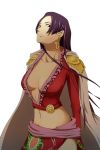  black_hair boa_hancock breasts cape cleavage earrings jewelry large_breasts long_hair no_bra one_piece solo sungi 
